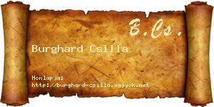 Burghard Csilla névjegykártya